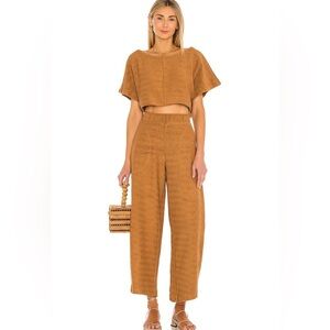 Free People X REVOLVE Changing Tides Set
Top & Wide Leg Pants Color Savannah S L